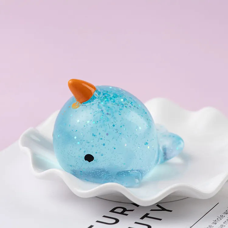 Blue Narwhal Mochi Squishy